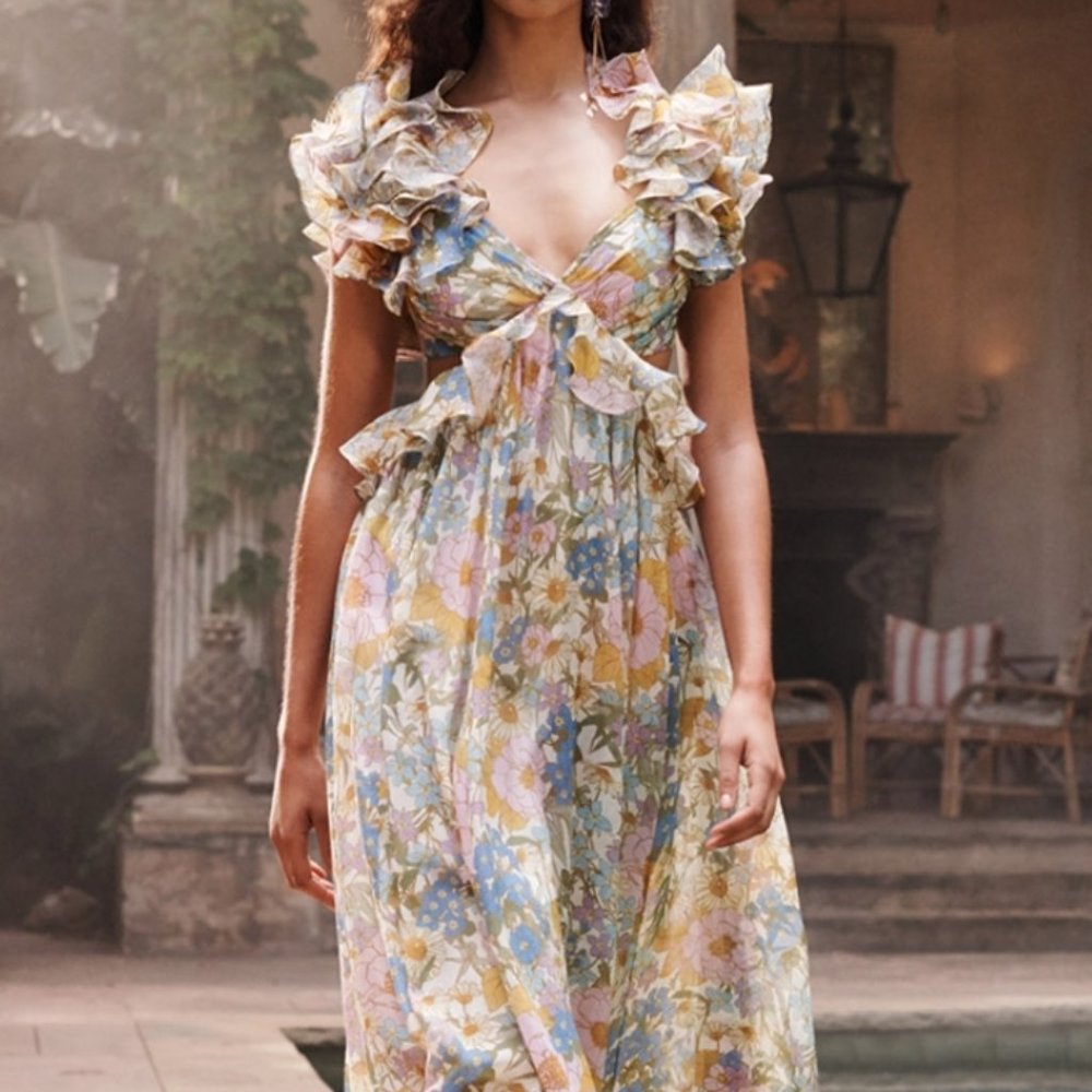 Ruffle Maxi dress size AU 2